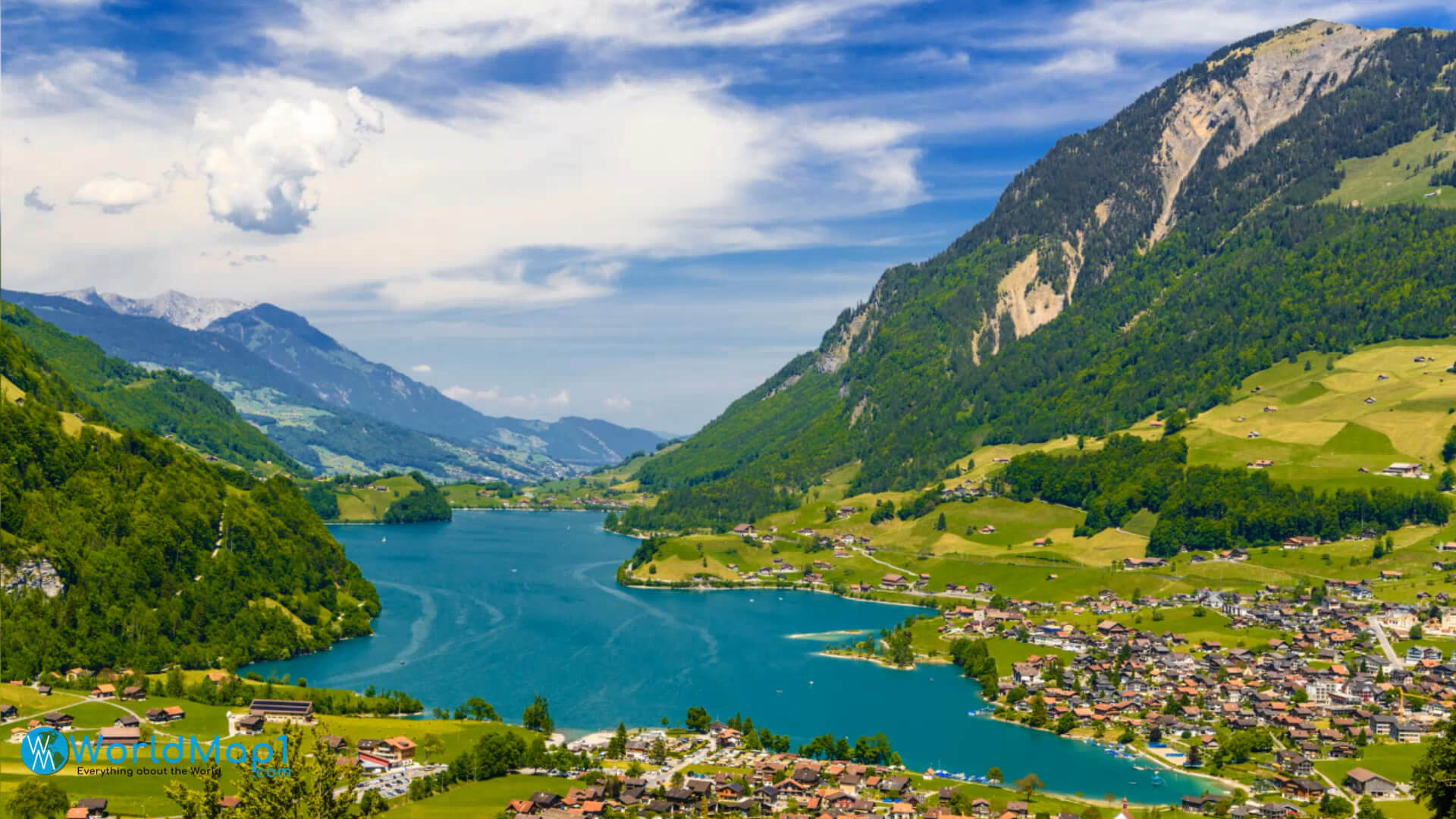 Lugano Lake and Mountains